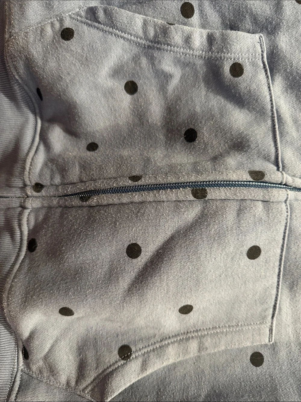 GAP Light Blue Polka Dot Zip-Up Hoodie